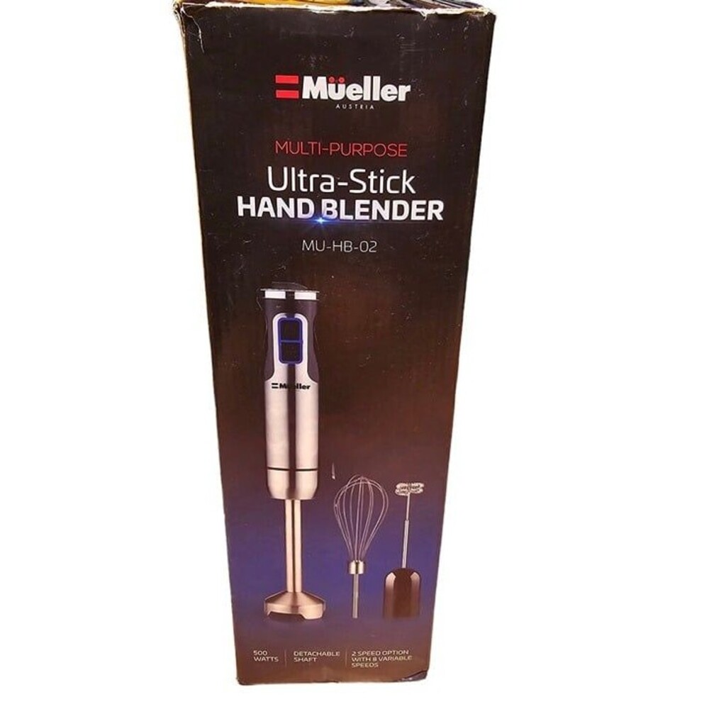 Mueller Immersion Blender Ultra-Stick MU-HB-02, 500W 9-Speed Stainless Shaft